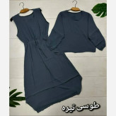 ست ساحلی دو تیکه زنانه جنس ابروبادی فری سایز 38 تا 46