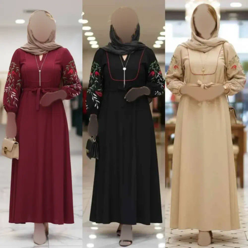 کفتان گلدوزی شده زنانه جنس بابوس فری سایز مدل نازگل