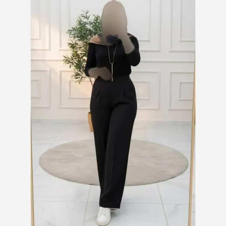 شلوار بگ زنانه پارچه مازراتی 330 گرم اعلا سایز 38 تا 52