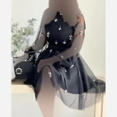 پیراهن زنانه مجلسی ساتن و سانول نگیندوزی شده رنگ مشکی