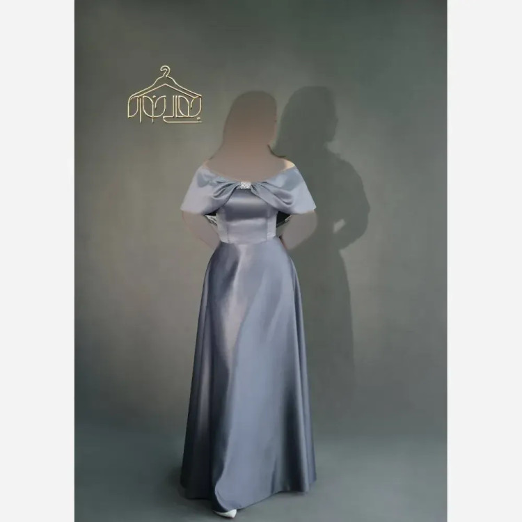 پیراهن مجلسی زنانه مدل کاترین جنس ساتن آمریکایی با کاپ سینه