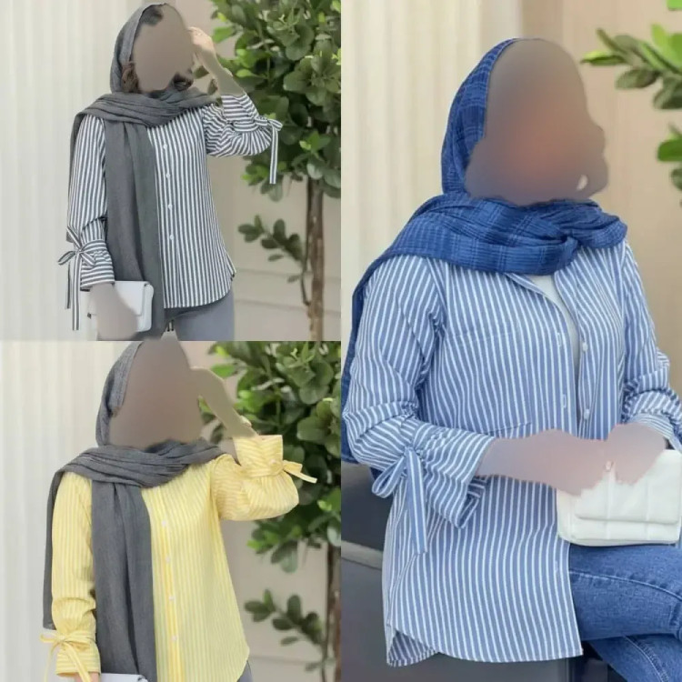شومیز نخی خنک تابستانه زنانه فری سایز مدل شیما