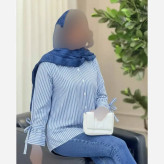 شومیز نخی خنک تابستانه زنانه فری سایز مدل شیما
