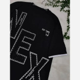 تیشرت لش NEX مشکی با جنس نخ پنبه باکیفیت و طراحی اسپرت سایز فری تا 48