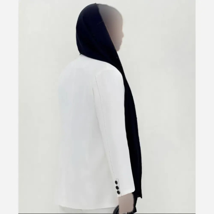 کت تک زنانه کرپ مازراتی مدل جیران با دوخت مزونی در دو رنگ مشکی و سفید