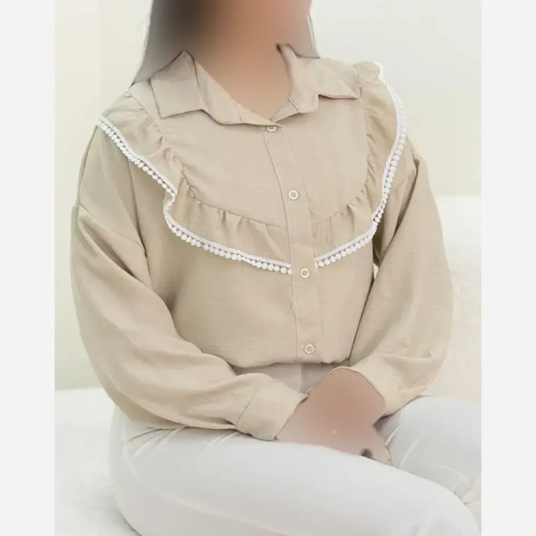 شومیز یقه چین زنانه جنس صوفیا فری سایز 38 تا 48
