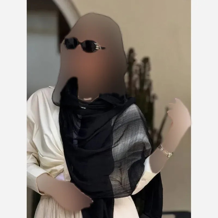 شال پلیسه تور ریز بافت دور گان دوزی مجلسی و اسپرت ابعاد 68 در 180