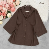 شومیز باکسی داکرون زنانه فری سایز تا 48 در رنگبندی متنوع