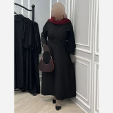 پیراهن مجلسی زنانه مدل سوگلی جنس مازراتی با خرجکار کریستال رنگ مشکی فری سایز 38 تا 46