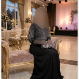 پیراهن ماکسی مجلسی زنانه بیگ سایز مدل نفس کرپ لمه مشکی سایز بزرگ