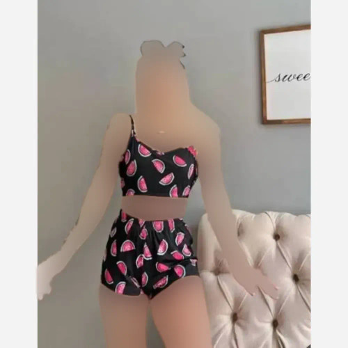 ست تاپ و شورتک زنانه مدل مرجان جنس مخمل فری سایز 38 تا 44