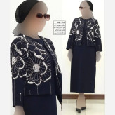 ست کت و سارافون زنانه بیگ سایز مدل گیسو جنس سوپر مازراتی سایز 50 تا 60
