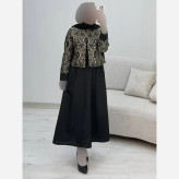 ست کت و سارافون زنانه مدل هما جنس پرشیا و تافته فری سایز 38 تا 46