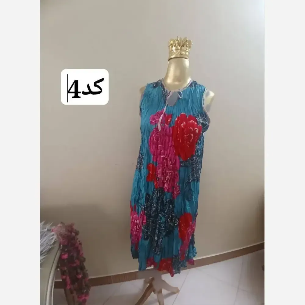 پیراهن ساحلی زنانه نخی خارجی فری سایز مدل دلربا