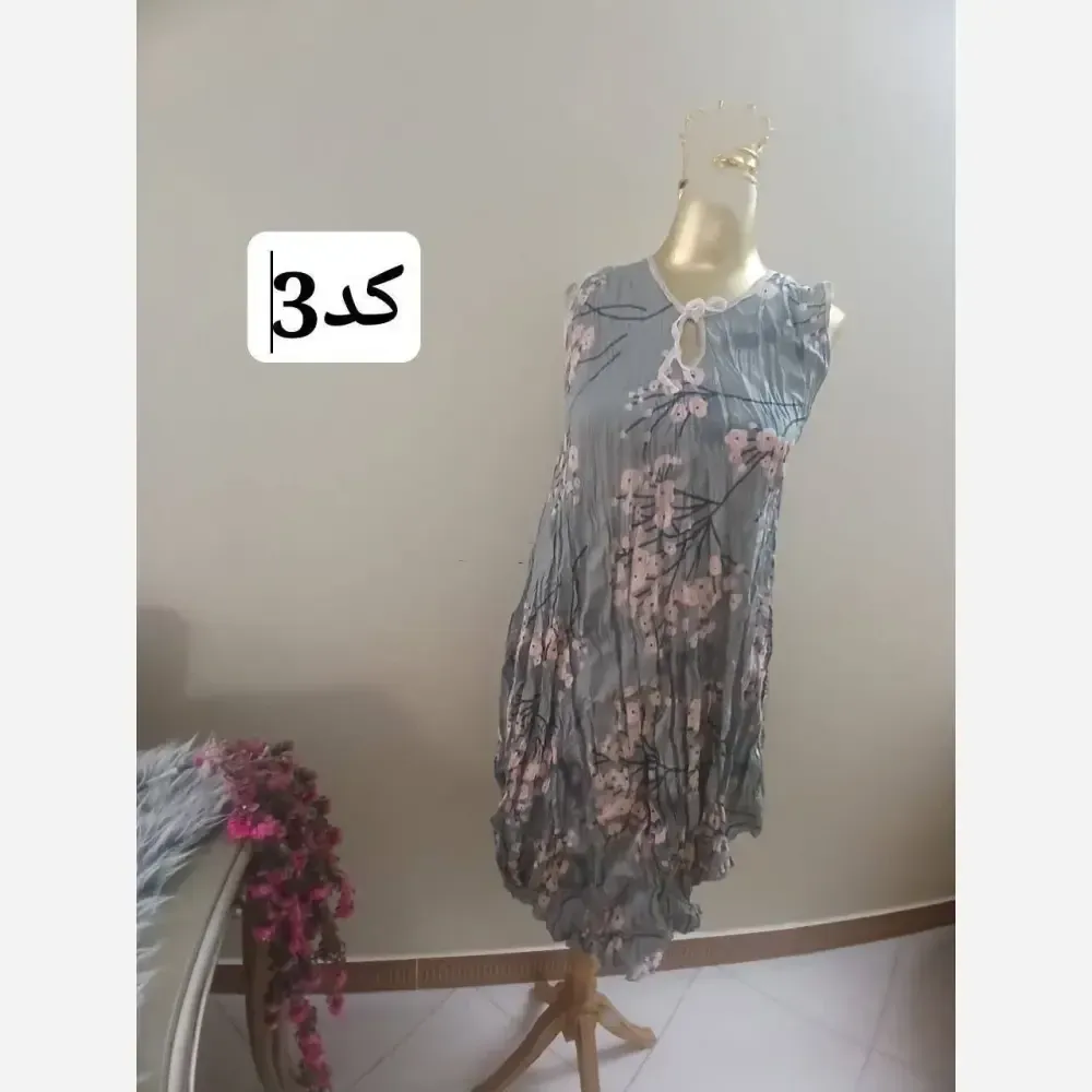 پیراهن ساحلی زنانه نخی خارجی فری سایز مدل دلربا