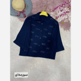 شومیز مانتویی زنانه مدل غزل جنس شانتون شاین فری سایز 38 تا 48
