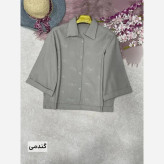 شومیز مانتویی زنانه مدل غزل جنس شانتون شاین فری سایز 38 تا 48