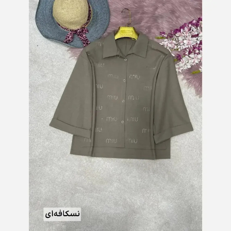 شومیز مانتویی زنانه مدل غزل جنس شانتون شاین فری سایز 38 تا 48