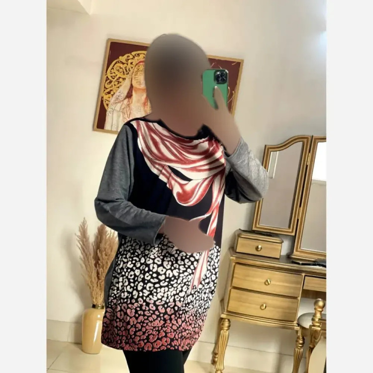 تونیک زنانه قواره دار مدل ساحل جنس گلکسی و فانریپ سایز فری 38 تا 48