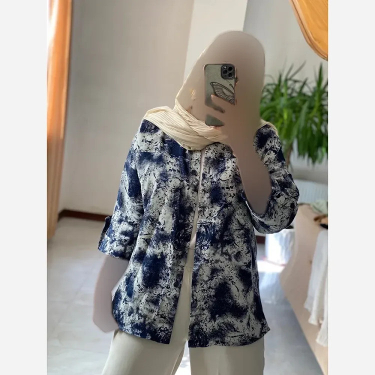 مانتو کنفی پتینه مدل ماهرخ آستین کیمونو سایز یک و دو