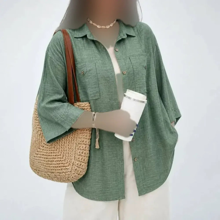 شومیز زنانه و دخترانه جنس صوفیا شانتون فری سایز مدل آذین