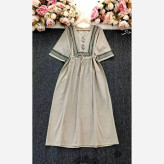 پیراهن ساحلی نخی طرح سرخپوستی فری سایز 38 تا 48