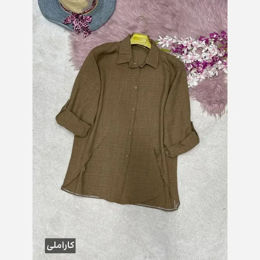 شومیز زنانه مدل هایلی جنس شانتون فری سایز 38 تا 46