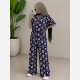 ست تیشرت و شلوار راحتی زنانه نخی فری سایز 38 تا 48
