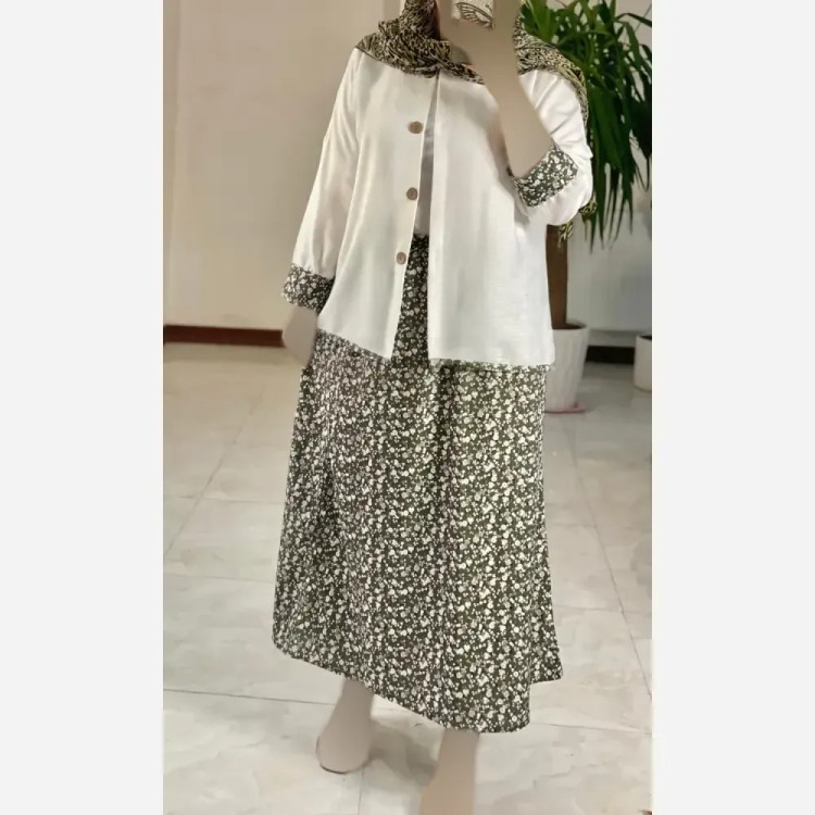 ست شومیز و دامن زنانه مدل پارمیدا جنس شانتون و کراش فری سایز 40 تا 48