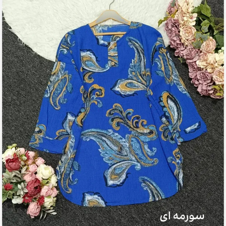 شومیز مانتویی زنانه جنس لینن پنبه فری سایز مدل دلبر کد 176