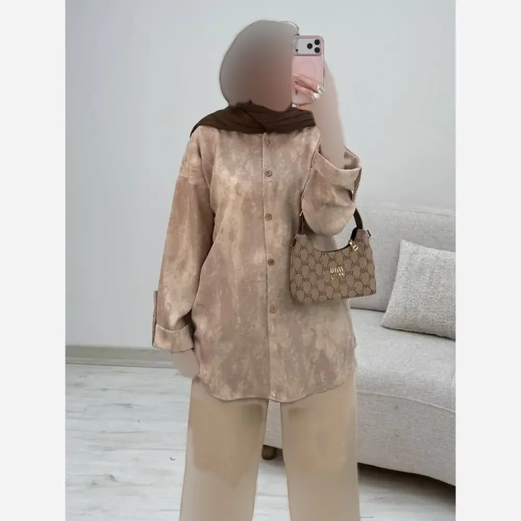 ست شومیز و شلوار زنانه مدل شقایق جنس شانتون فری سایز 38 تا 46