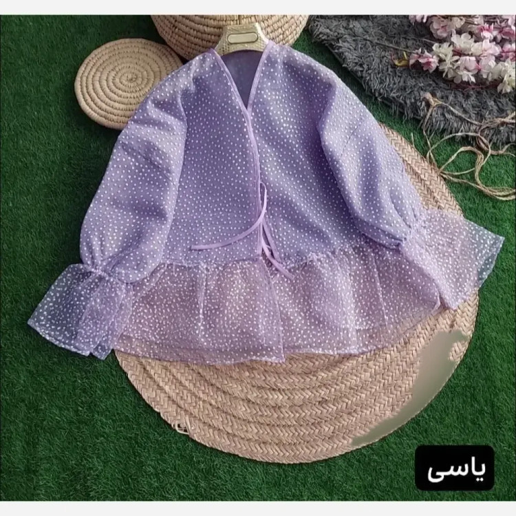 مانتو عروسکی زنانه تور اکلیلی آستردار فری سایز