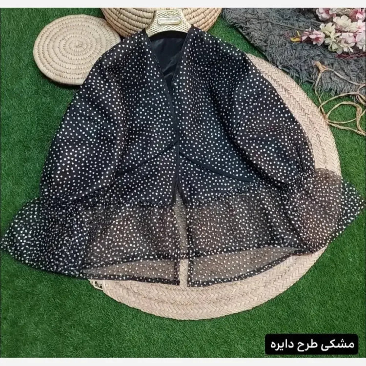 مانتو عروسکی زنانه تور اکلیلی آستردار فری سایز