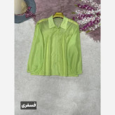 شومیز زنانه نگینی مدل مهتا جنس شیشه ای فری سایز 38 تا 46