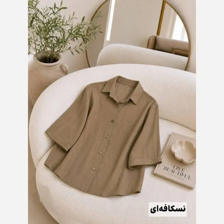 شومیز زنانه نگینی مدل ستاره جنس کوک دوزی نگین کوبی فری سایز 38 تا 46