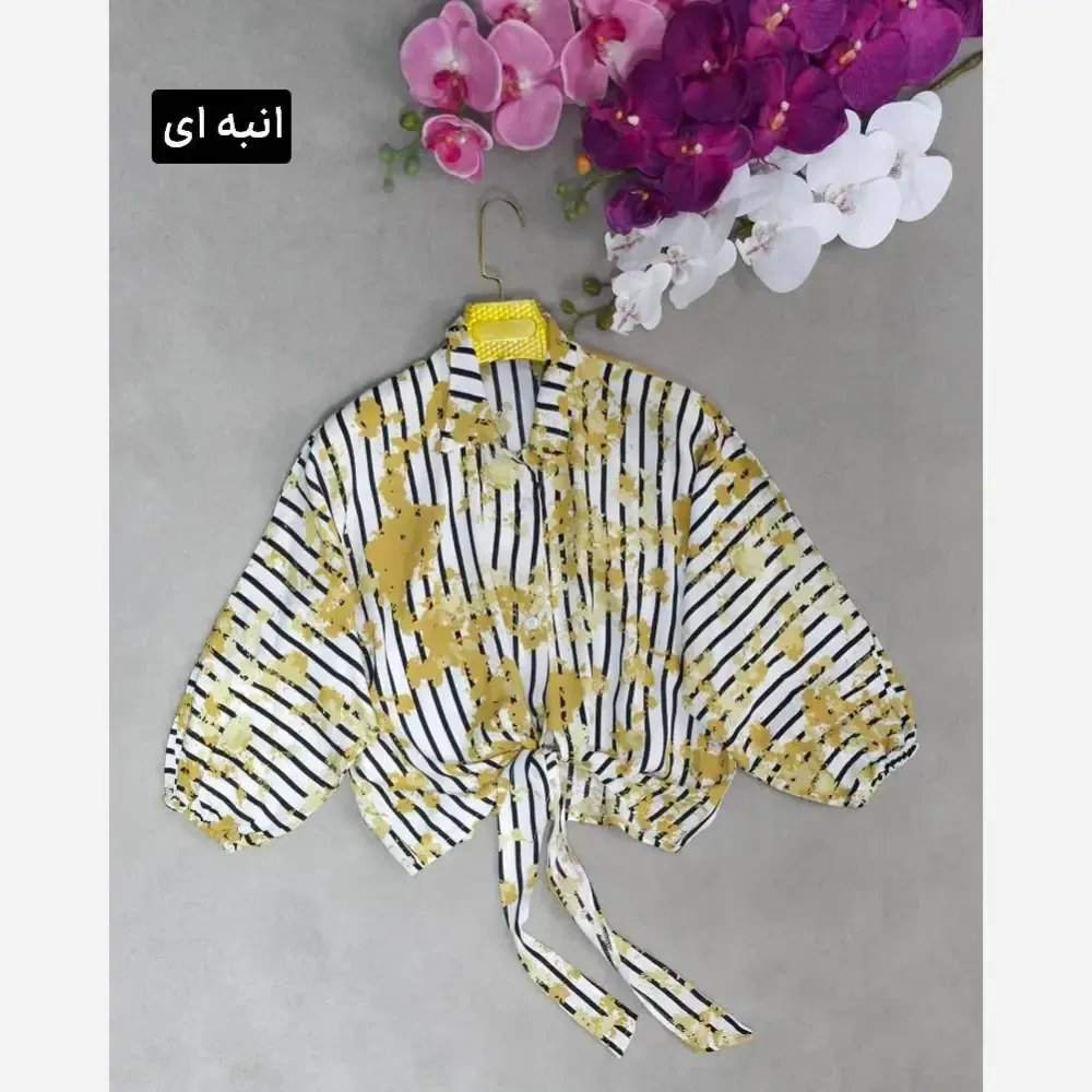 شومیز گره ای زنانه سوپر نخ خارجی فری سایز رنگارنگ