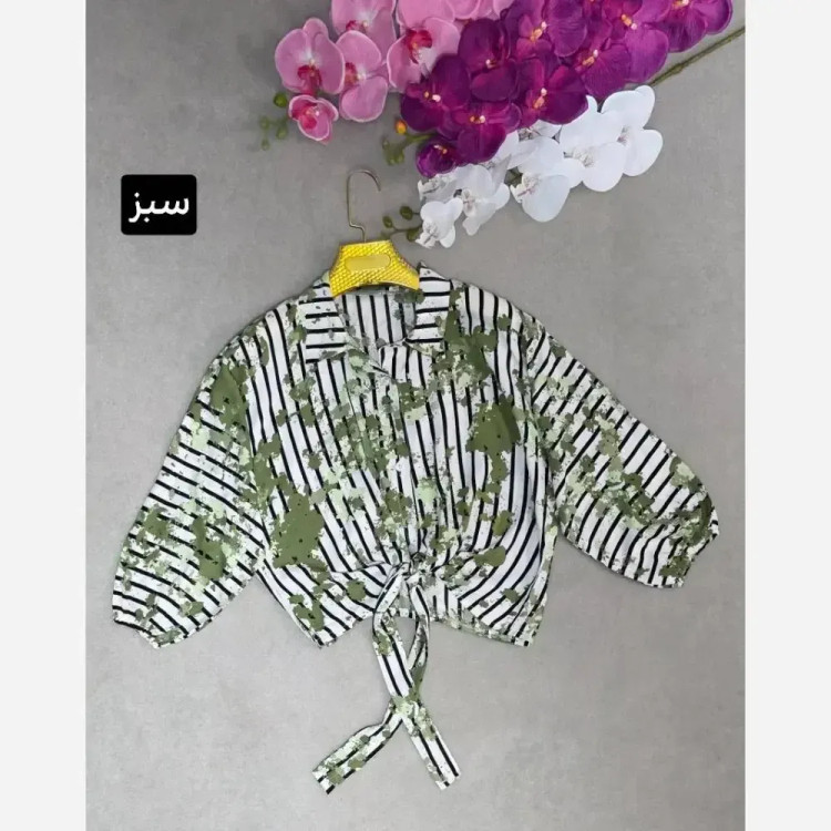 شومیز گره ای زنانه سوپر نخ خارجی فری سایز رنگارنگ