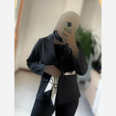 مانتو کتی مزونی کمربند دار جنس بزیاق درجه یک