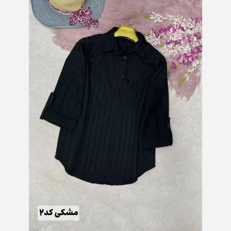 شومیز گره ای ساحل جنس کرپ بوگاتی فری سایز 38 تا 48