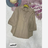 شومیز گره ای ساحل جنس کرپ بوگاتی فری سایز 38 تا 48
