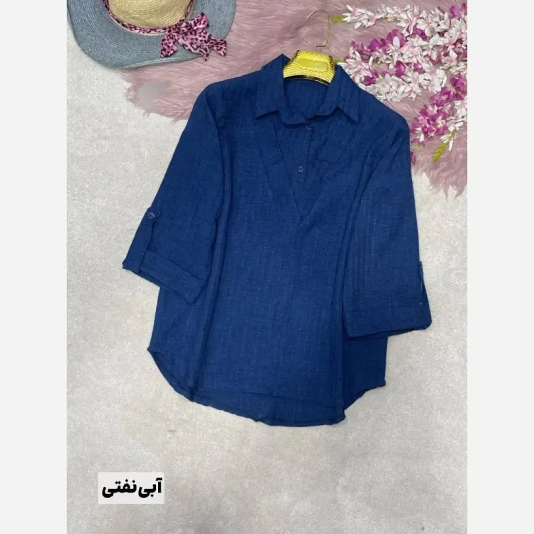شومیز گره ای ساحل جنس کرپ بوگاتی فری سایز 38 تا 48