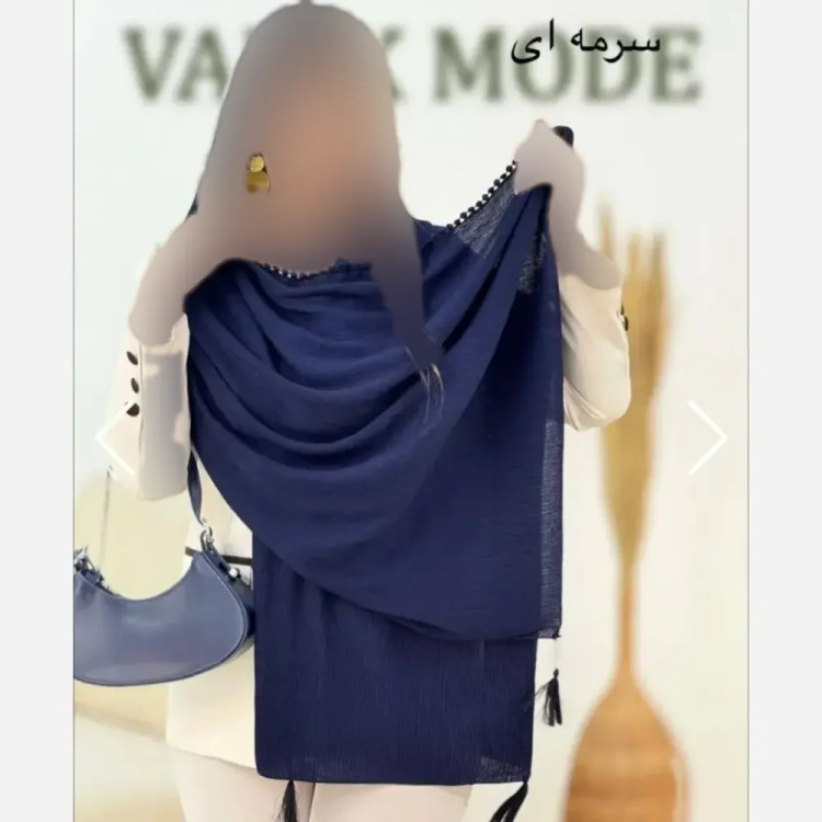 شال پلیسه لبه عدسی قواره بزرگ ابعاد 175 در 75 سانتیمتر