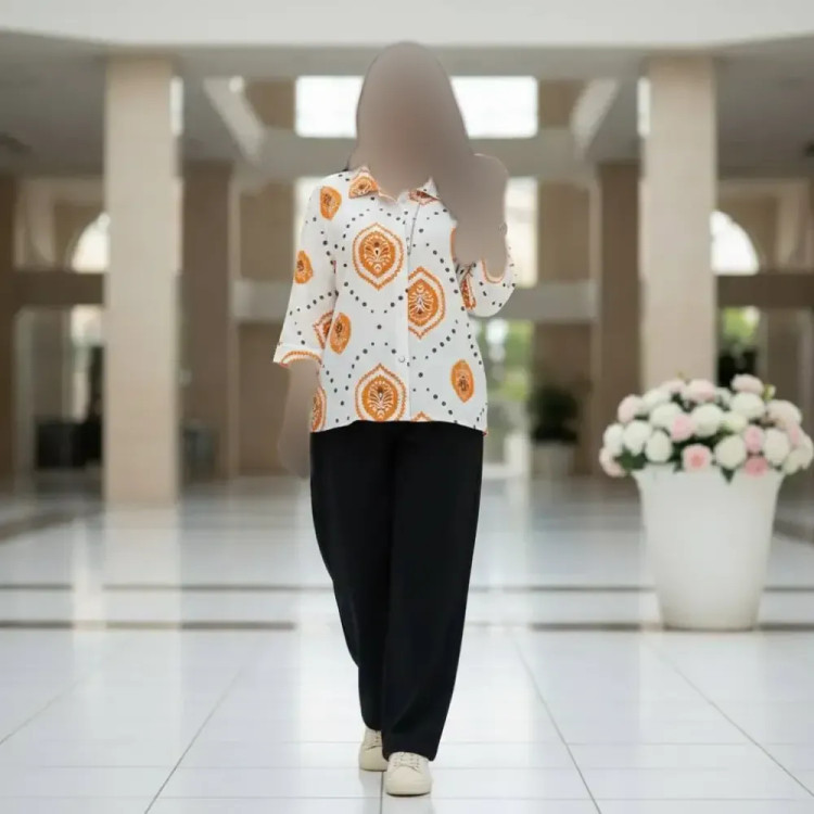 شومیز مانتویی زنانه مدل الناز جنس لنین فری سایز