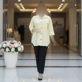 شومیز مانتویی لنین وارداتی فری سایز مدل کرومی رنگبندی متنوع