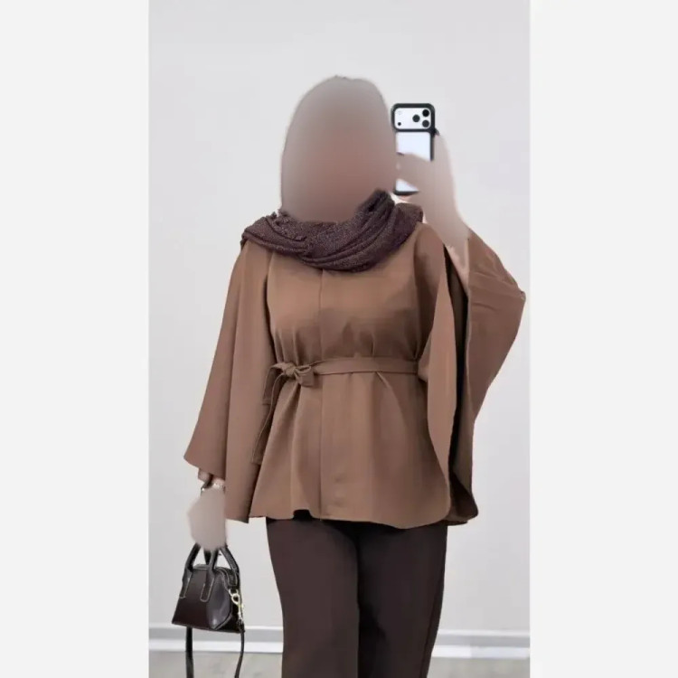 شنل زنانه مازراتی مدل دلنیا فری سایز مناسب 38 تا 48 با کمربند و دکمه