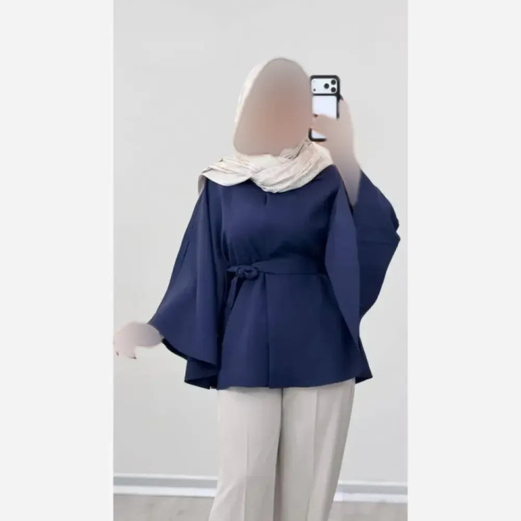 شنل زنانه مازراتی مدل دلنیا فری سایز مناسب 38 تا 48 با کمربند و دکمه