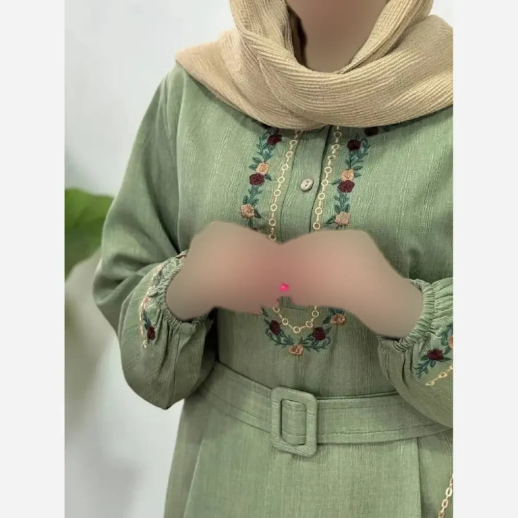 پیراهن زنانه بلند شانتون خنک مدل پریدخت فری سایز مناسب بارداری و شیردهی