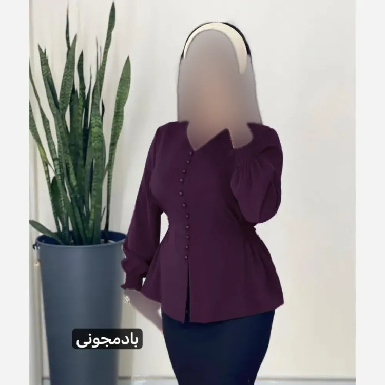شومیز زنانه قواره دار جنس کرپ حریر و کریستال سایز 38 تا 52