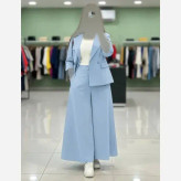 کت شلوار زنانه لینن مدل سارا با قد کت 70 و شلوار 95 در رنگبندی متنوع