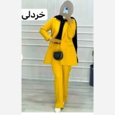کت شلوار زنانه مدل نگین جنس کرپ مازراتی دمپا گشاد